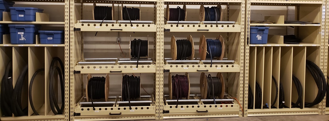 BAC Hydraulic Hose Storage in a Hose Making Workshop in Western Canada