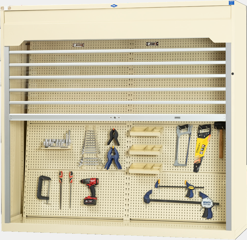 BAC Display Module - AD Series - Secure Display Cabinet with Toolrack