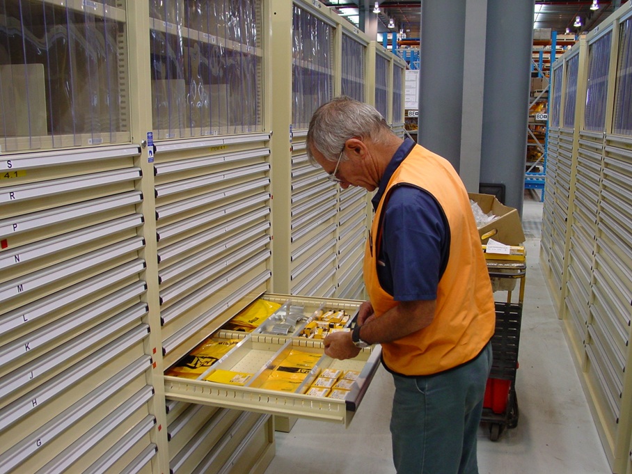 BAC High Density Drawer Storage for the Warehousing of Smaller Spare Parts - High Density Storage