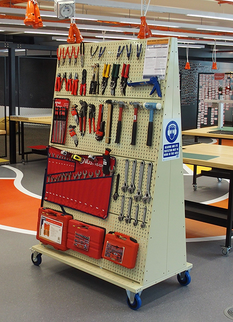 BAC Mobile Tool Carrier - A nimble way to move your tool display throught your workshop