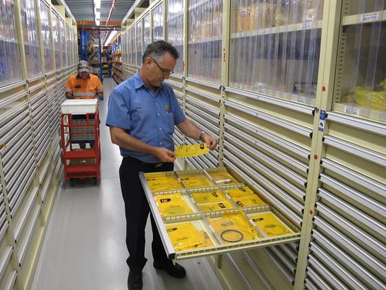 A Busy Warehouse with Small Parts Needs BAC Drawer Storage Cabinets
