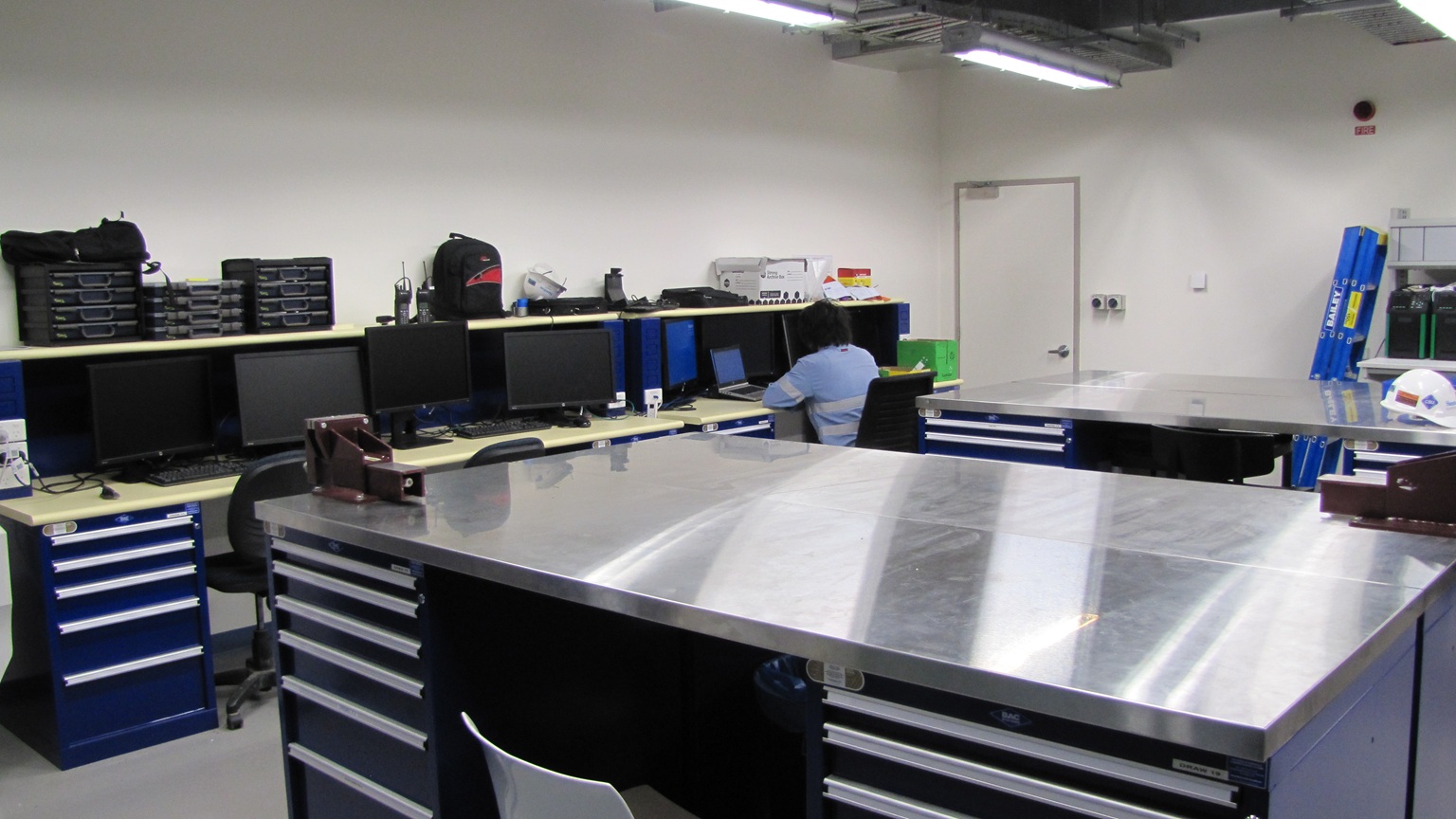 BAC Systems: Stainless Steel Benchtop with 40mm Timber Core, as seen at SANTOS - GLNG