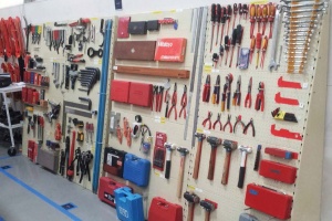 Toolrack Panelling with Partitioning Materials