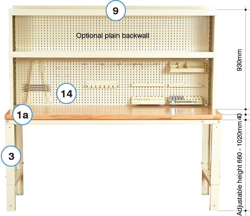 P Series Workbench with Maxi Top
