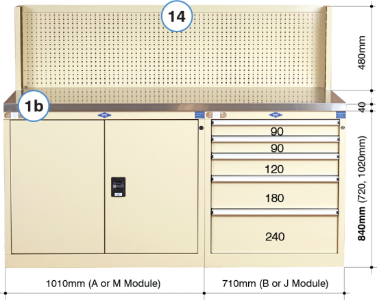 BAC Workstation with Toolboard