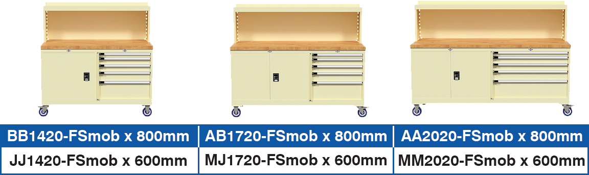 BAC Mobile Workstation with Fixed Shelf