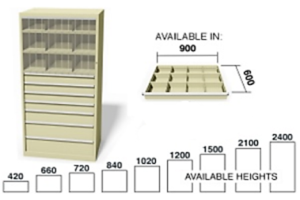 Drawer Storage Cabinet with Dust Control