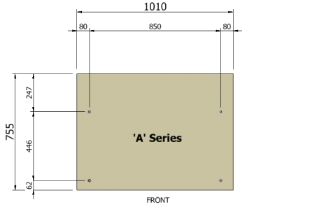 BAC A Module Length and Width Dimensions Diagram