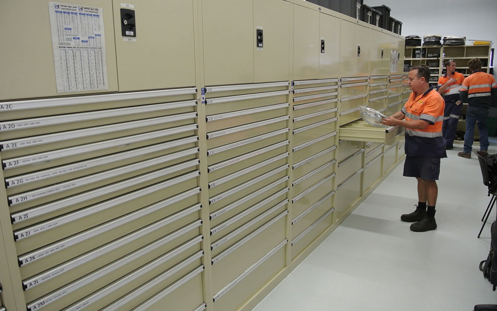 Full height Warehouse cabinets, with lockable doors on top - BAC 'A' 2100 Series