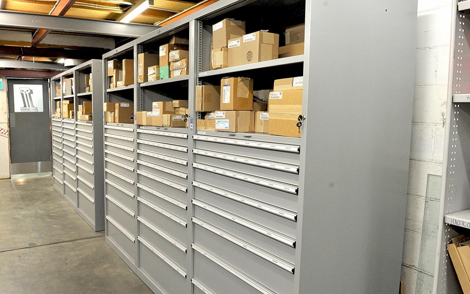 Storage Modules with shelves and drawers